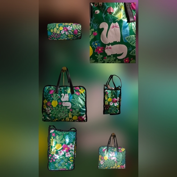 Kate Spade Morley Garden Posy Cat Large Tote like new… - Picture 1 of 6
